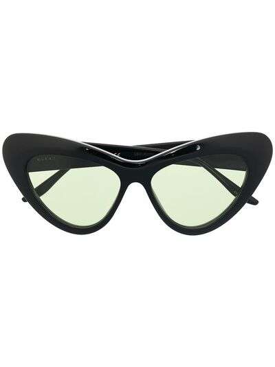 Gucci Eyewear солнцезащитные очки в оправе 'кошачий глаз' с логотипом Interlocking GG