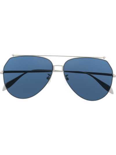 Alexander McQueen Eyewear солнцезащитные очки-авиаторы с затемненными линзами