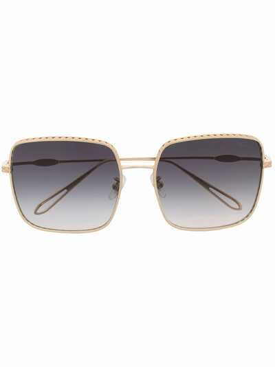 Chopard Eyewear солнцезащитные очки в квадратной оправе с кристаллами