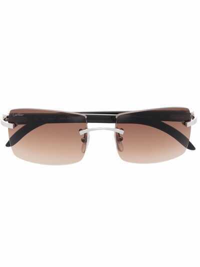 Cartier Eyewear солнцезащитные очки C Décor в квадратной оправе