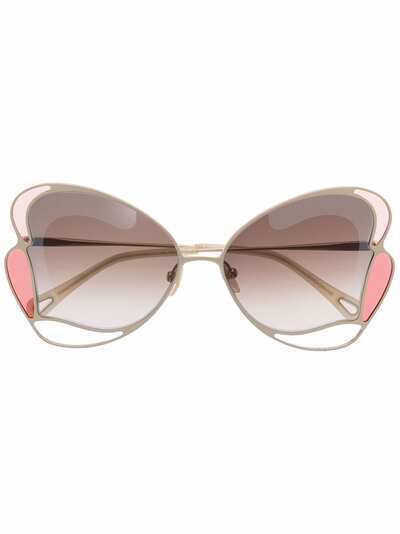 Chloé Eyewear солнцезащитные очки Gemma в массивной оправе