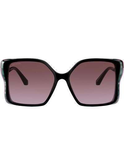 Bvlgari солнцезащитные очки в массивной оправе
