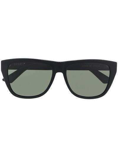 Gucci Eyewear солнцезащитные очки в квадратной оправе с затемненными линзами