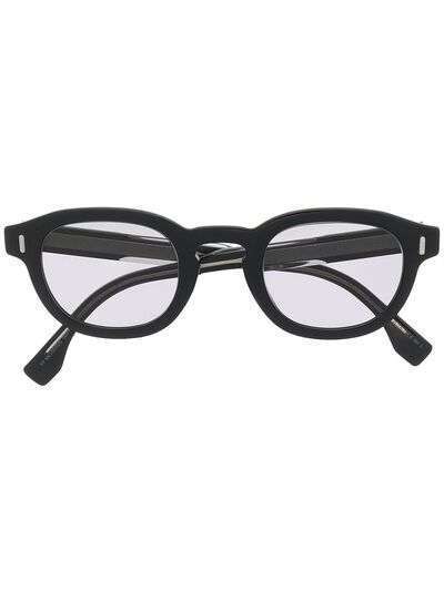 Fendi Eyewear солнцезащитные очки в круглой оправе с логотипом