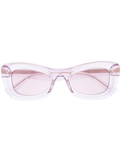 Bottega Veneta солнцезащитные очки в прямоугольной оправе