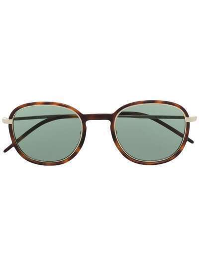 Saint Laurent Eyewear солнцезащитные очки в круглой оправе черепаховой расцветки