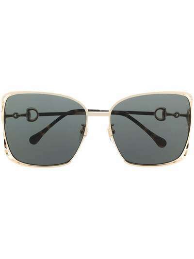 Gucci Eyewear horsebit-detail cat-eye sunglasses