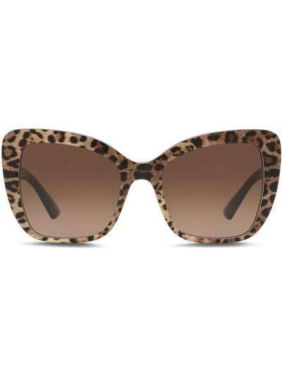 Dolce & Gabbana Eyewear солнцезащитные очки Family в оправе 'кошачий глаз'