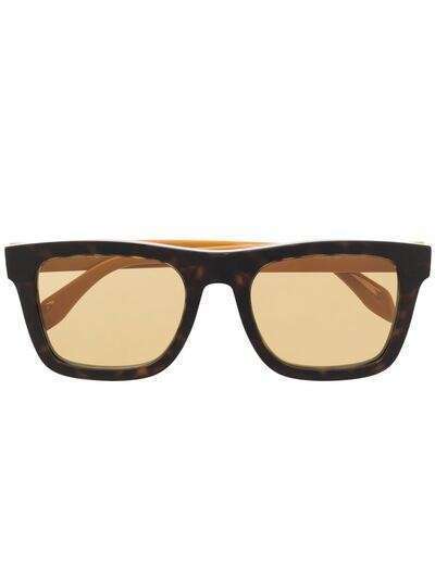 Alexander McQueen Eyewear солнцезащитные очки в оправе черепаховой расцветки