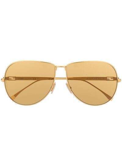 Fendi Eyewear солнцезащитные очки-авиаторы Baguette