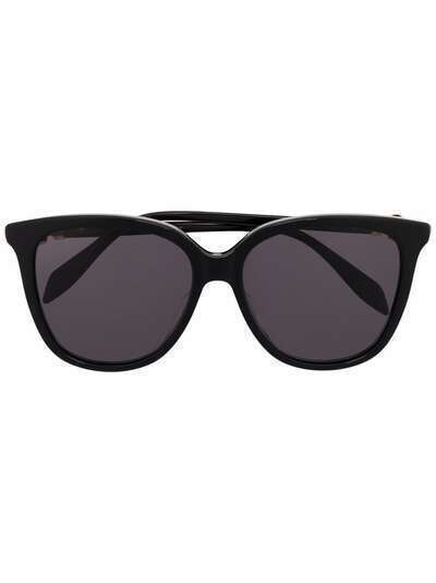 Alexander McQueen Eyewear солнцезащитные очки в квадратной оправе с декором Skull