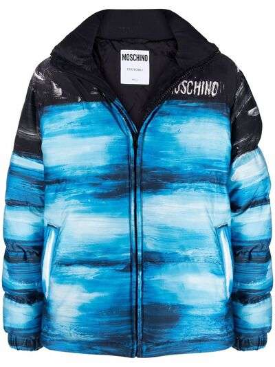 Moschino куртка с выцветшим эффектом и логотипом