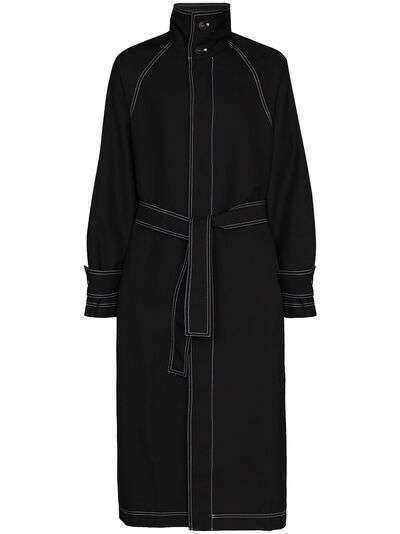 Sunnei длинное пальто с контрастной строчкой
