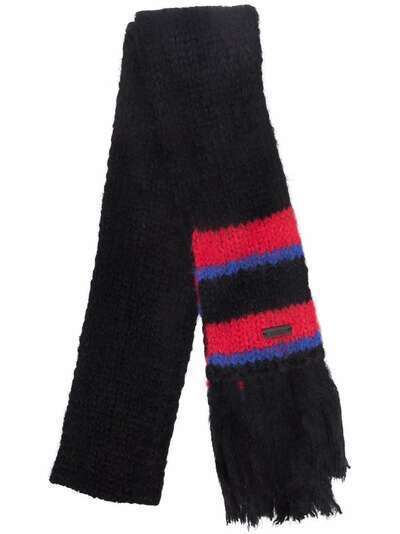 Saint Laurent шарф с контрастными полосками