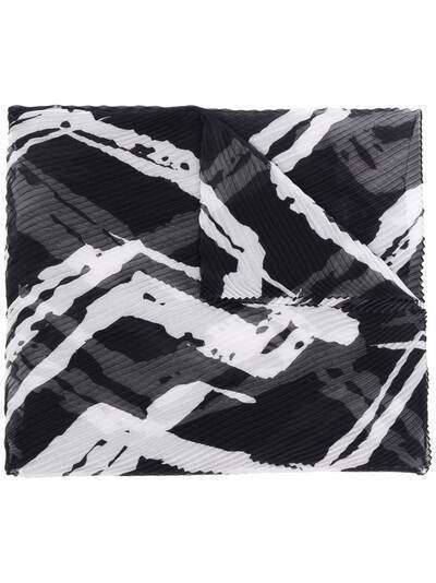 Emporio Armani плиссированный шарф с абстрактным принтом