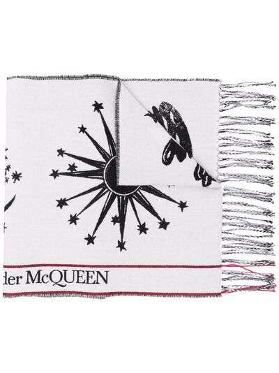 Alexander McQueen шарф с принтом