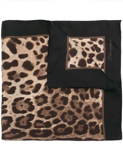 Dolce & Gabbana платок с леопардовым принтом