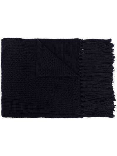 Versace шерстяной шарф с кисточками