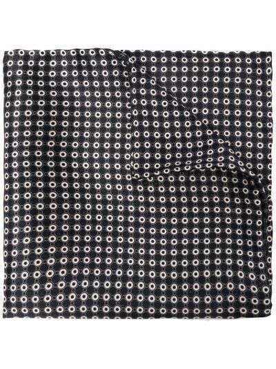 Brioni шелковый платок с геометричным принтом