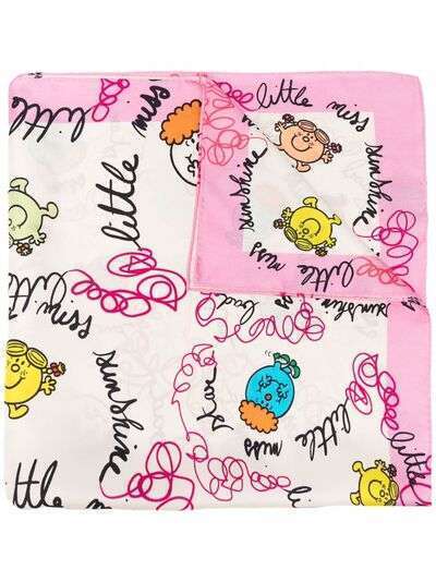 SANDRO шелковый платок Little Miss с графичным принтом