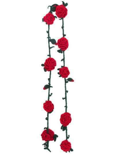 UNDERCOVER вязаный шарф с розами