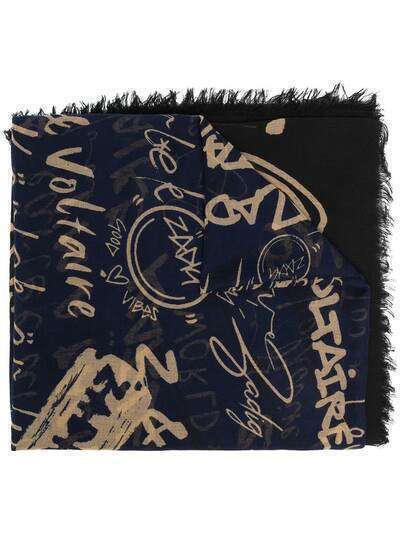 Zadig&Voltaire шарф с бахромой и логотипом