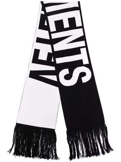 VETEMENTS шарф вязки интарсия с логотипом