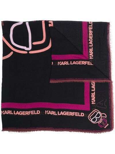 Karl Lagerfeld платок Ikonik Biarritz с бахромой
