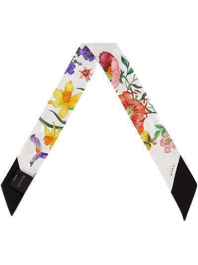 Gucci шейный платок с принтом 'Flora'