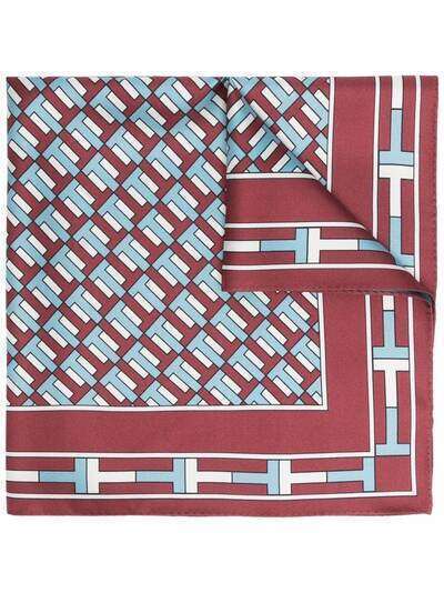 Tory Burch шелковый платок с геометричной вышивкой