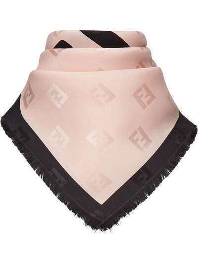 Fendi жаккардовый шарф с логотипом