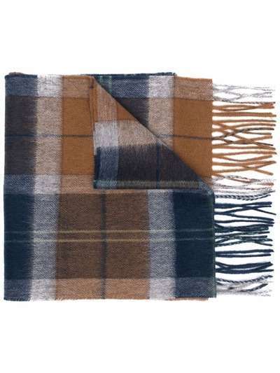 Barbour Inverness tartan wool-cashmere scarf