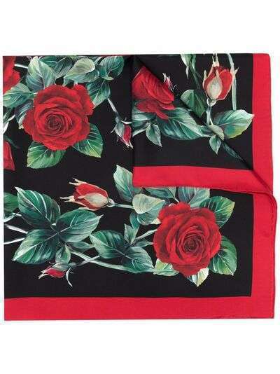Dolce & Gabbana шелковый платок с цветочным принтом