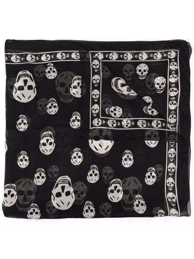 Alexander McQueen платок с декором Skull