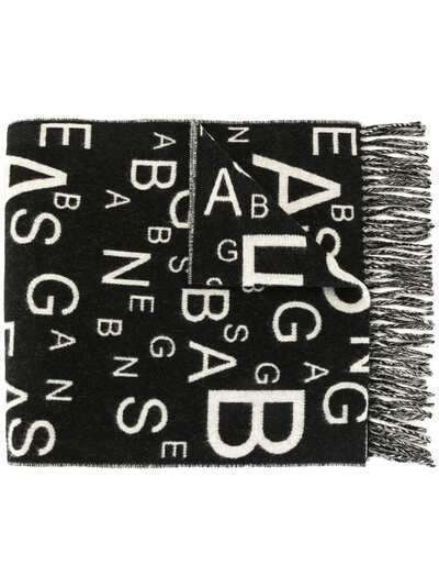 agnès b. шарф с логотипом вязки интарсия