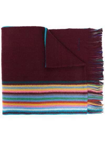 PAUL SMITH bright striped wool scarf
