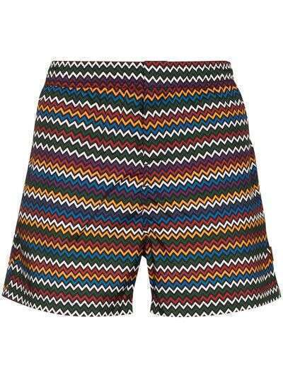 Missoni stripe pattern swimming shorts