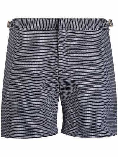 Orlebar Brown плавки-шорты с абстрактным принтом и пряжками