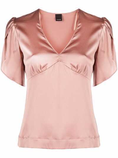 Pinko блузка с объемными короткими рукавами