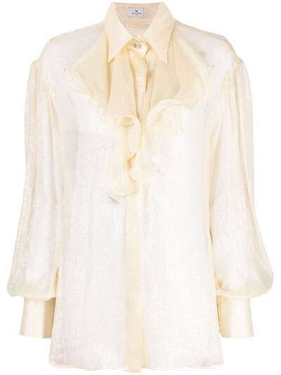 ETRO шелковая блузка с оборками