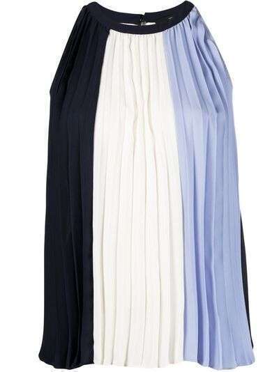 TWINSET плиссированная блузка в стиле колор-блок