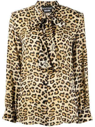 Moschino блузка с леопардовым принтом