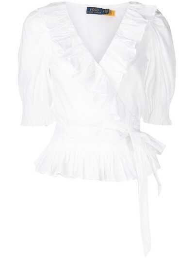 Polo Ralph Lauren укороченная блузка с запахом