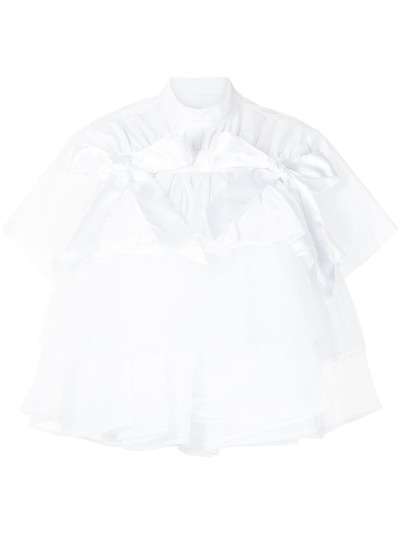 Comme Des Garçons Noir Kei Ninomiya блузка с оборками из тюля