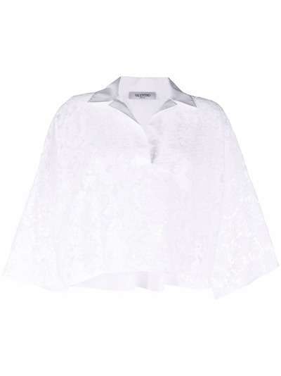 Valentino укороченная кружевная блузка