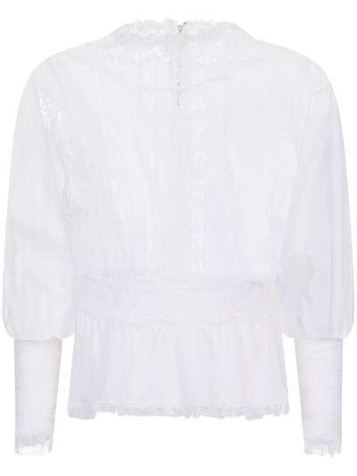 Dolce & Gabbana кружевная блузка с прозрачными вставками