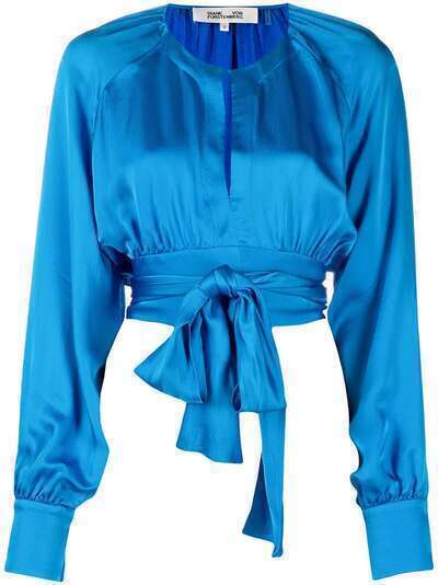 DVF Diane von Furstenberg блузка с вырезом и завязками