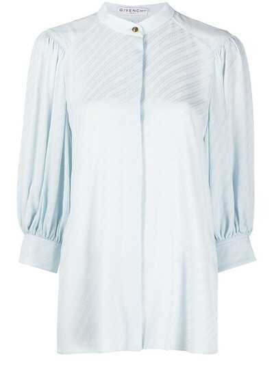 Givenchy блузка без воротника с пышными рукавами