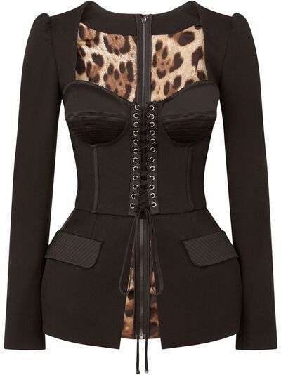 Dolce & Gabbana блузка с леопардовым принтом