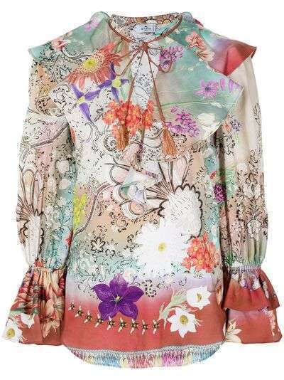 ETRO блузка с цветочным принтом